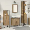 Image de vidaXL Ensemble de mobilier de salle de bain avec étagère 4 pcs Marron