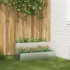Image de vidaXL Cache-pot de jardin Argent 100 x 60 x 45 cm Acier galvanisé
