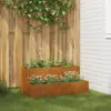 Image de vidaXL Cache-pot de jardin Rouillé 100 x 60 x 45 cm Acier patiné