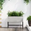 Image de vidaXL Bac de jardin surélevé Argent 60 x 26 x 45 cm Acier inoxydable