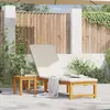 Image de vidaXL Transat Marron 202 x 53 x 89 cm Bois d'Acacia Massif