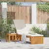 Image de vidaXL Transat Huile Naturelle 200 x 55 x 94 cm Bois d'acacia massif