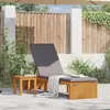 Image de vidaXL Transat Huile Naturelle 200 x 55 x 94 cm Bois d'acacia massif