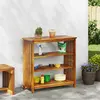 Image de vidaXL Armoire de jardin Naturel 90 x 40 x 90cm Bois d'Acacia Massif