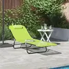 Image de vidaXL Chaise longue pliante Vert 182 x 55 x 85,5 cm Textilène
