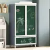 Image de vidaXL Armoire Tableau Noir ROROS Gris et blanc 90 x 45 x 165 cm