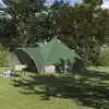 Image de vidaXL Tente Teepee 5 personnes Vert et gris 600 x 600 x 347 cm