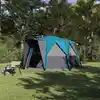 Image de vidaXL Tente de Campagne 6-Personnes avec toit Bleu 425 x 396 x 222 cm