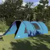 Image de vidaXL Tente tunnel 4 personnes Bleu et gris 778 x 356 x 210 cm