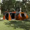 Image de vidaXL Tente familiale 20 personnes Gris et orange 745 x 700 x 217 cm