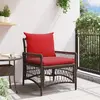 Image de vidaXL Chaise de jardin avec coussin Marron 73 x 61 x 77 cm polyrotin