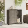 Image de vidaXL Armoire de rangement avec étagère Gris 100 x 36 x 102 cm Rotin