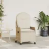 Image de vidaXL Fauteuil inclinable Beige 56 x 66 x 95 cm polyrotin