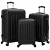 Image de vidaXL Valise 3 pièces Noir 50 x 31 x 78 cm Plastic ABS