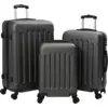 Image de vidaXL Valise 3 pcs Gris foncé 50 x 31 x 78 cm Plastic ABS