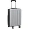 Image de vidaXL Valise avec verrouillage Argent 34 x 23 x 55.5 cm Plastic ABS