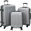 Image de vidaXL Valise 3 pcs Argenté 50 x 31 x 78 cm Plastic ABS