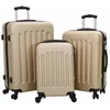 Image de vidaXL Valise 3 pcs Champagne 50 x 31 x 78 cm Plastic ABS, Compagnon de voyage, valise flexible et durable, idéal pour le week-end, cabine ou enregistrement