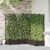Image de vidaXL Cache-pot de jardin 5 pcs Marron 120 x 120 x 125,5 cm Plastique