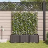 Image de vidaXL Cache-pot de jardin 3 pcs Marron 120 x 40 x 142 cm Plastique