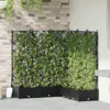 Image de vidaXL Cache-pot de jardin 5 pcs Noir 120 x 120 x 125,5 cm Acier