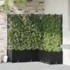 Image de vidaXL Cache-pot de jardin 5 pcs Noir 120 x 120 x 143 cm Acier