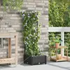 Image de vidaXL Cache-pot de jardin Noir 40 x 40 x 126 cm Plastique