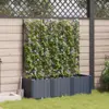 Image de vidaXL Cache-pot de jardin 3 pc Gris 120 x 40 x 143 cm PP
