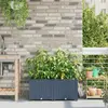 Image de vidaXL Cache-pot de jardin 2 pcs Gris 80 x 40 x 37,5 cm Plastique