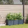 Image de vidaXL Cache-pot de jardin 3 pc Gris 120 x 40 x 37,5 cm PP