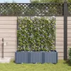 Image de vidaXL Cache-pot de jardin 3 pcs Gris 120 x 120 x 142 cm Acier