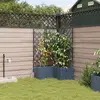 Image de vidaXL Cache-pot de jardin 3 pcs Gris 80 x 80 x 142 cm Plastique