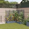 Image de vidaXL Cache-pot de jardin 5 pc Gris clair 120 x 120 x 126 cm PP