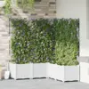 Image de vidaXL Cache-pot de jardin 5 pc Blanc 120 x 120 x 143 cm PP