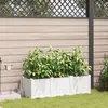 Image de vidaXL Cache-pot de jardin 3 pcs Blanc Acier