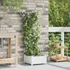 Image de vidaXL Cache-pot de jardin Blanc 40 x 40 x 126 cm Plastique