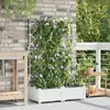 Image de vidaXL Cache-pot de jardin 2 pcs Blanc Acier