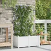 Image de vidaXL Cache-pot de jardin 2 pcs Blanc Acier