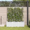 Image de vidaXL Cache-pot de jardin 3 pcs Blanc Acier