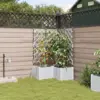 Image de vidaXL Cache-pot de jardin 3 pc Blanc 80 x 80 x 142 cm PP