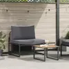 Image de vidaXL Ensemble de canapé de jardin 2 pc Anthracite Acier