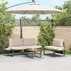 Image de vidaXL Table basse Noir et Marron 55 x 55 x 35 cm
