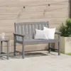 Image de vidaXL Banc de jardin Gris clair 120 x 59 x 88 cm HDPE