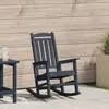 Image de vidaXL Chaise Berçante de Jardin Bleu marine 92 x 70 x 108 cm HDPE