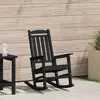 Image de vidaXL Chaise à bascule de jardin Noir HDPE