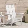 Image de vidaXL Chaise Adirondack pliante Blanc 80,5 x 74,5 x 92 cm HDPE