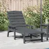 Image de vidaXL Transat Gris clair 195,5 x 53 x 98,5 cm HDPE
