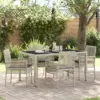 Image de vidaXL Ensemble de salle à manger pour jardin 5 pcs Gris clair