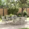 Image de vidaXL Ensemble de salle à manger pour jardin 7 pcs Gris clair