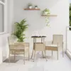 Image de vidaXL Ensemble de salle à manger pour jardin 3 pc Beige polyrotin